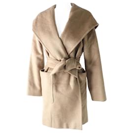 Max Mara MaxMara RIALTO Camel Kapuzen-Wickelmantel Größe 36 Kamel