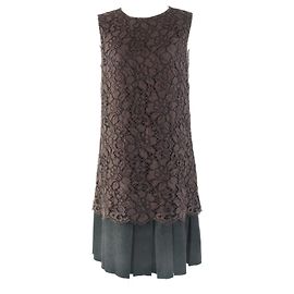 Vestido em mistura de algodão, lã e angorá Dolce & Gabbana marrom 40 Marrom