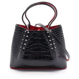 Bolsa de couro Cabarock Mini da Christian Louboutin Preto