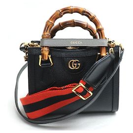 Gucci Diana Leather 2way Bag Black