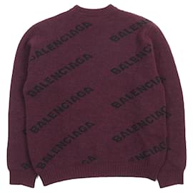 Balenciaga-Balenciaga Logo Wool Nylon Knit Sweater M-Other