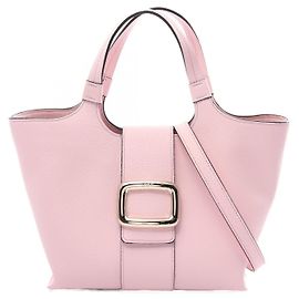 Bolsa de couro Viv Shock da Roger Vivier Rosa