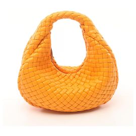 Bottega Veneta Mini Padded Jodie Leather Handbag Orange