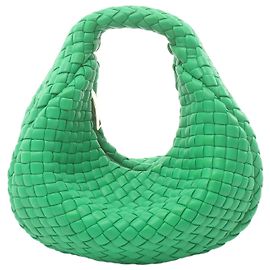 Bolsa de mão de couro acolchoada Mini Jodie da Bottega Veneta Verde