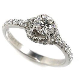 Chaumet Pt950 Platinum Diamond Ring Silvery