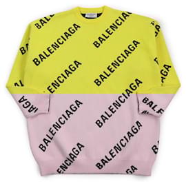 Balenciaga-Balenciaga Cotton Wool Logo Crew Neck Sweater XS-Other