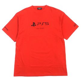 Balenciaga PS5 21AW Oversized T-shirt Red S Red