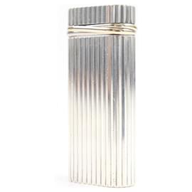 Cartier-Cartier Trinity Silver Gold Gas Lighter-Silvery