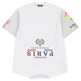 Balenciaga-Balenciaga Oversized T-shirt Ivory Gray L-Other