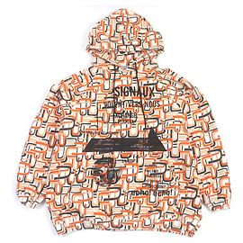 Baumwoll-Hoodie mit Prada-Dreieckslogo M Orange