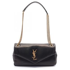 Yves Saint Laurent Borsa a spalla in pelle con logo Saint Laurent YSL Nero