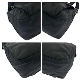 Prada-Prada Nylon Tessuto Logo Plate Shoulder Bag-Black