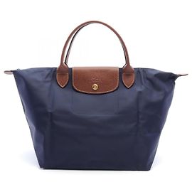 Borsa Tote Longchamp Le Pliage Original M in nylon e pelle Blu