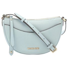 Michael Kors Dover Small Half Moon Leather Shoulder Bag Blue
