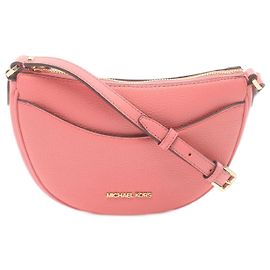 Michael Kors Dover Small Half Moon Leather Shoulder Bag Pink