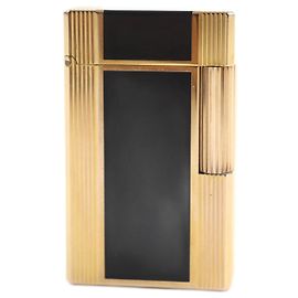 Autre Marque Dupont Lacquer Roller Gas Lighter Black Gold Black