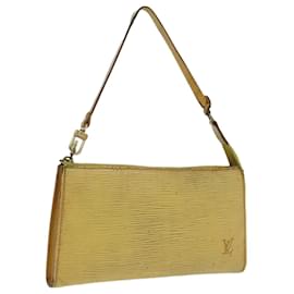 Louis Vuitton-LOUIS VUITTON Epi Pochette Accessoires Pouch Yellow M52989 LV Auth 93680-Yellow