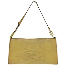 Louis Vuitton-LOUIS VUITTON Epi Pochette Accessoires Pouch Yellow M52989 LV Auth 93680-Yellow