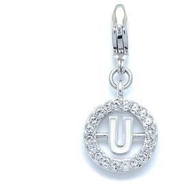 Swarovski Kristall Charm Anhänger versilbert Silber