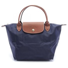 Bolsa tote Le Pliage S em nylon e couro Longchamp Azul