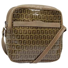 Fendi-Sac à épaule en toile Zucchino FENDI beige Auth mr470-Beige