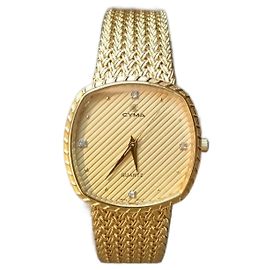 Autre Marque Relógio de quartzo retrô Cyma ref. 200-1 Movimento suíço Dourado