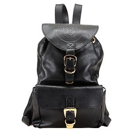 Versace Medusa Leather Backpack Black Black