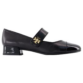 Cap Toe Mary Jane Ballerinas - Tory Burch - Leather - Black Black