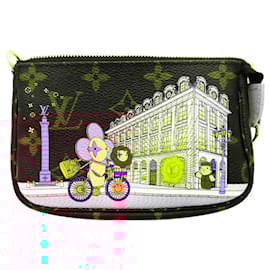Louis Vuitton-Louis Vuitton Vivienne Mini Pochette Accessoire Clutch-Brown
