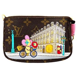 Clutch Mini Pochette Accessoire Vivienne di Louis Vuitton Marrone