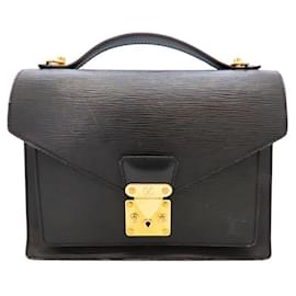 Louis Vuitton-Louis Vuitton Monceau Epi Shoulder Bag-Black