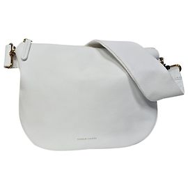 Bolsa de ombro Mini Swing Mansur Gavriel em couro de bezerro branco Branco Cru