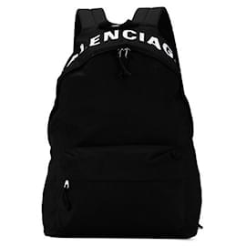 Balenciaga-Balenciaga Nylon Logo Backpack 207460-Black