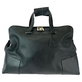 Loewe Leather Amazona 50 Anagram Boston Bag Black