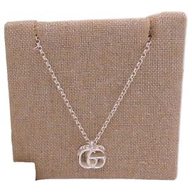 Collana Double G Gucci GG Marmont Argento Metallico