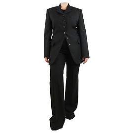 Sportmax Black wool two-piece suit set - size UK 16 Black