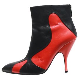 Bottega Veneta Botas de couro pretas e vermelhas - tamanho EU 37 Preto