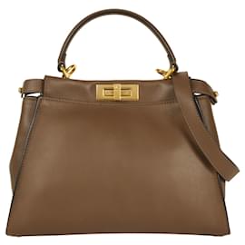Fendi-Sac à main Fendi Peekaboo Regular-Marron