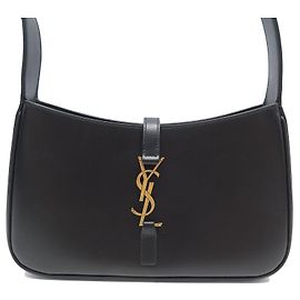 NUOVA BORSA SAINT LAURENT 657228 5 A 7 PELLE LISCIA NERA BORSA A SPALLA Nero