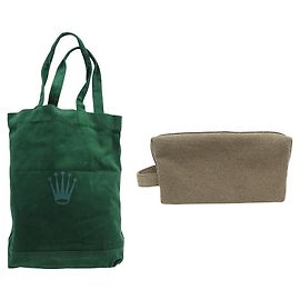 NOVA NECESSAIRE RELÓGIO ROLEX COM CAIXA + BOLSA TOTE LOGO BOLSA CLUTCH Bege