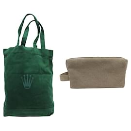 Rolex-NEUF TROUSSE DE TOILETTE MONTRE ROLEX AVEC BOITE + SAC TOTE BAG LOGO CLUTCH BAG-Beige