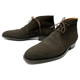 JM Weston-NINE SHOES JM WESTON 473 CHUKKA 3 EYELETS 7.5C 41.5 KHAKI SHOE TREES-Brown