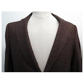 Berluti-NINE BERLUTI BLAZER TORTONA IN BROWN WOOL SIZE 50 M WOOL JACKET VEST-Brown