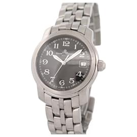 Baume & Mercier-BAUME & MERCIER CAPELAND MV045214 37MM QUARTZ PALLADIUM STEEL WATCH-Silvery