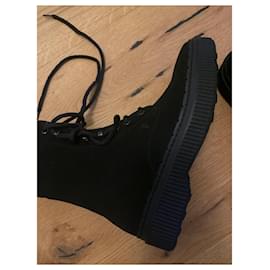 Tod's-TOD’S suede black boots-Black