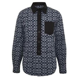 Camicia casual Coach con stampa logo Nuova XL Blu