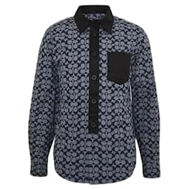 Coach-Coach Casual Shirt Logo Print New XL-Blue