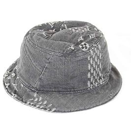 Sombrero bucket de algodón gris Louis Vuitton Castaño