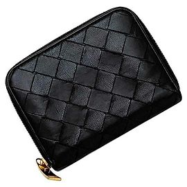 Monedero negro intrecciato Bottega Veneta Negro