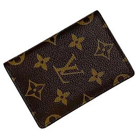 Louis Vuitton Monogram Card Case Organizer Brown Monogram